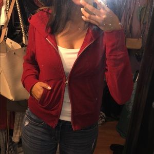 Energie Red Zip Up Hoodie